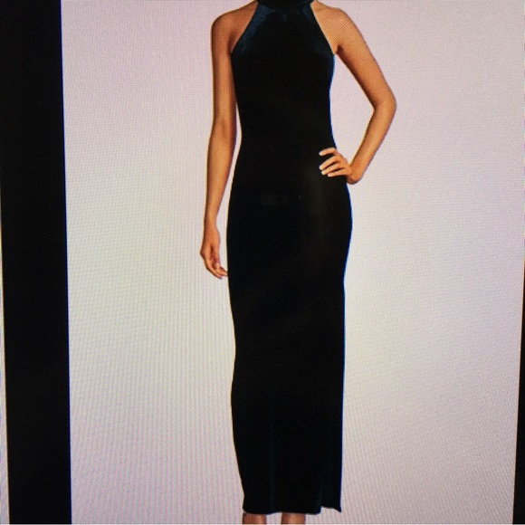 Lulu's NWT Green Sleeveless Velvet Maxi High Neck Open Back Dress XL - Picture 3 of 10